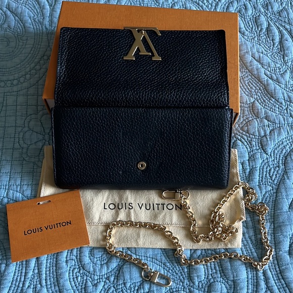 Louis Vuitton Portefeuille Black Capucines Black Taurillon Leather Wallet - Picture 5 of 10